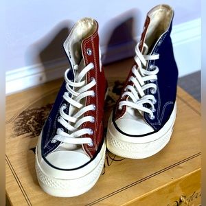 Converse Chuck 70s — Burnt Sienna and Navy Blue Duotone Size 8M / 10W